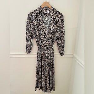 Carly Jean Los Angeles Marisa Leopard Print Trench Coat Style Kimono